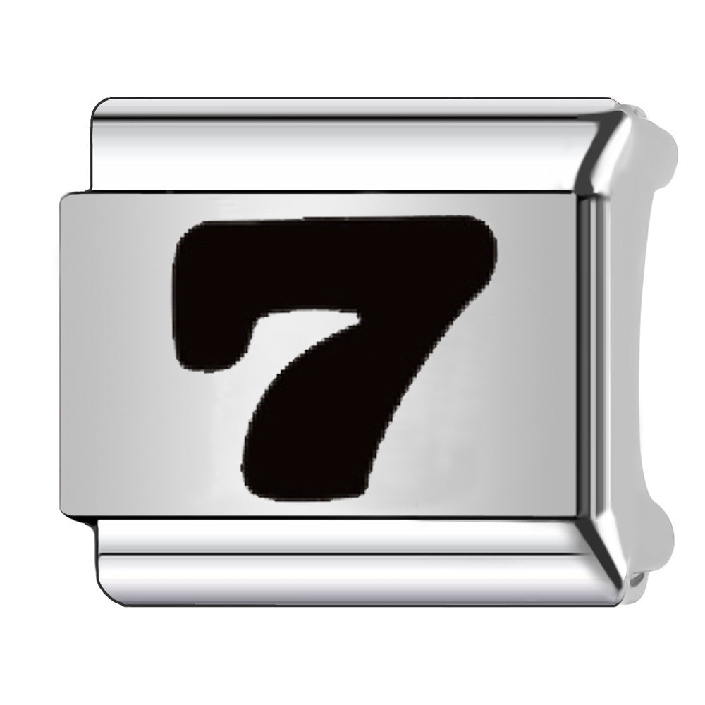 Wholesale  Italian Charm Bracelet 9mm DIY  pink   Creative Stainless Steel Composable Bracelet