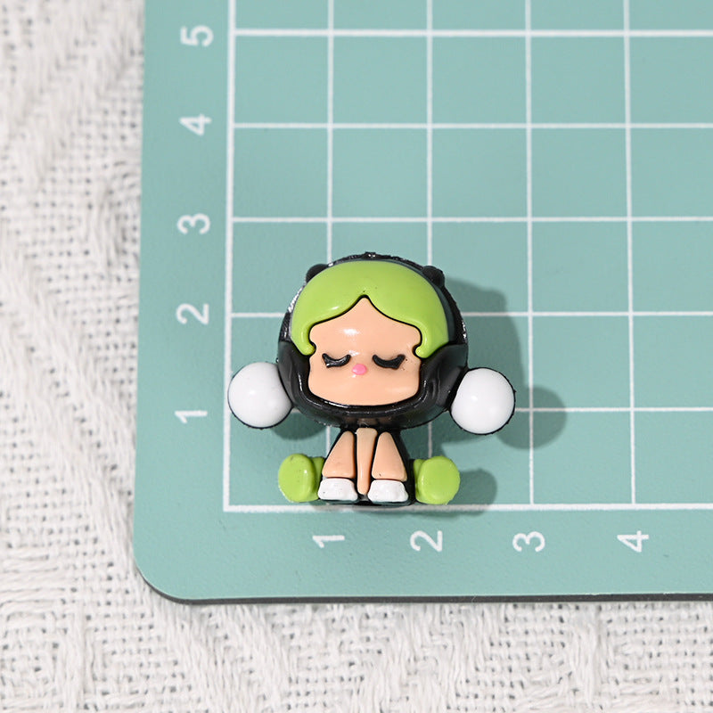 Wholesale 10pcs Rubber Cute Cartoon  DIY Bead Accessories