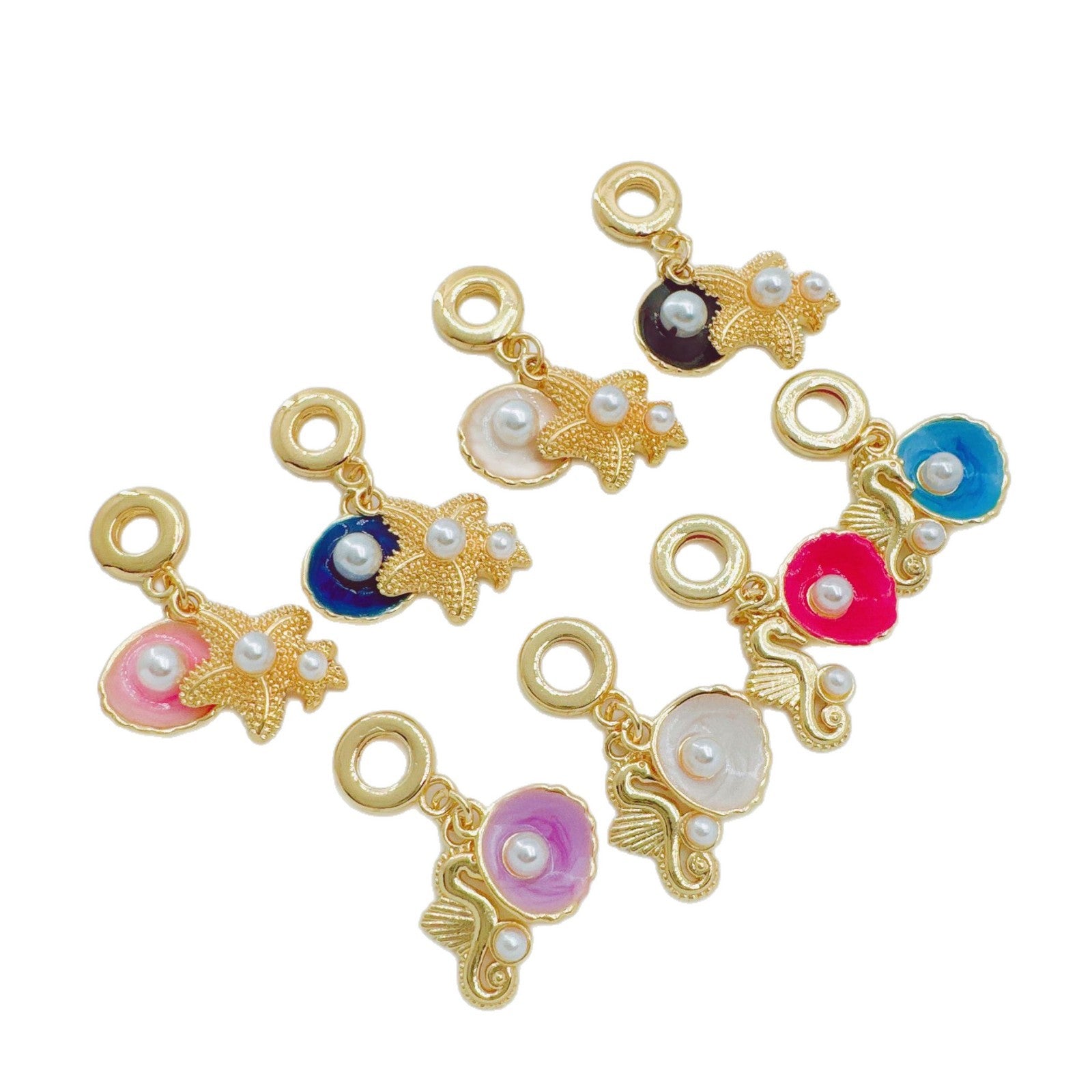 Wholesale Starfish Pendant Necklace Gold Plated Copper Fashion Jewelry Accessory Gift