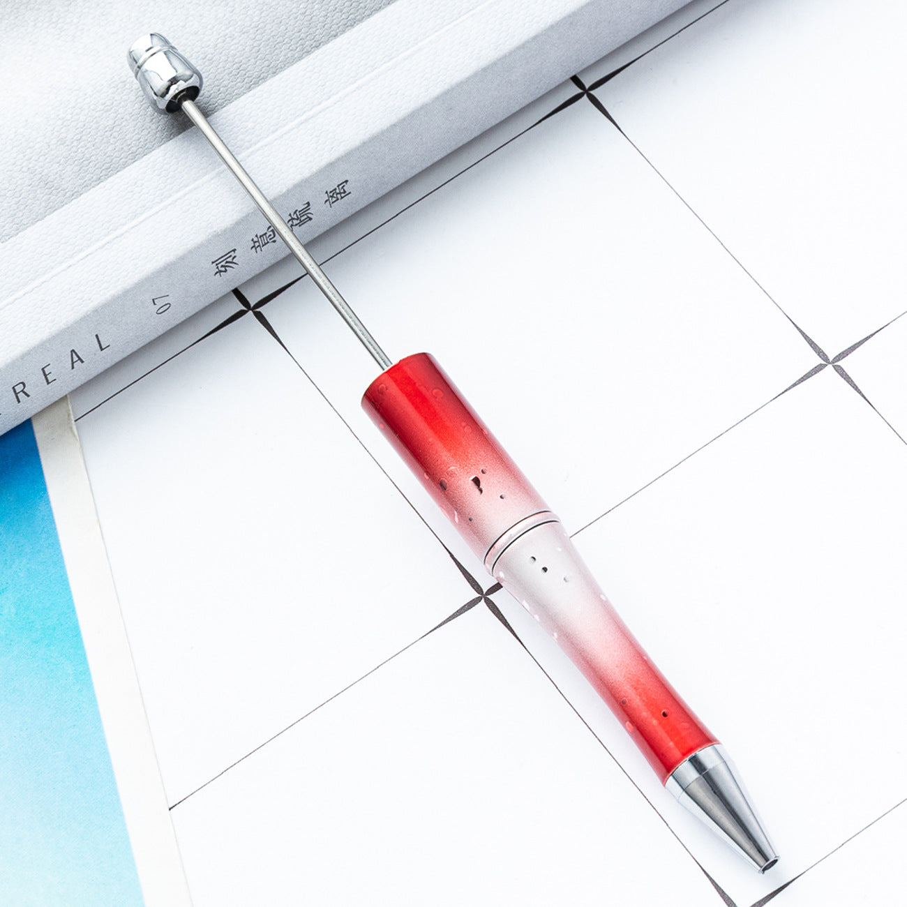 Wholesale diy starry sky beadable pen creative UV plating beadable pens