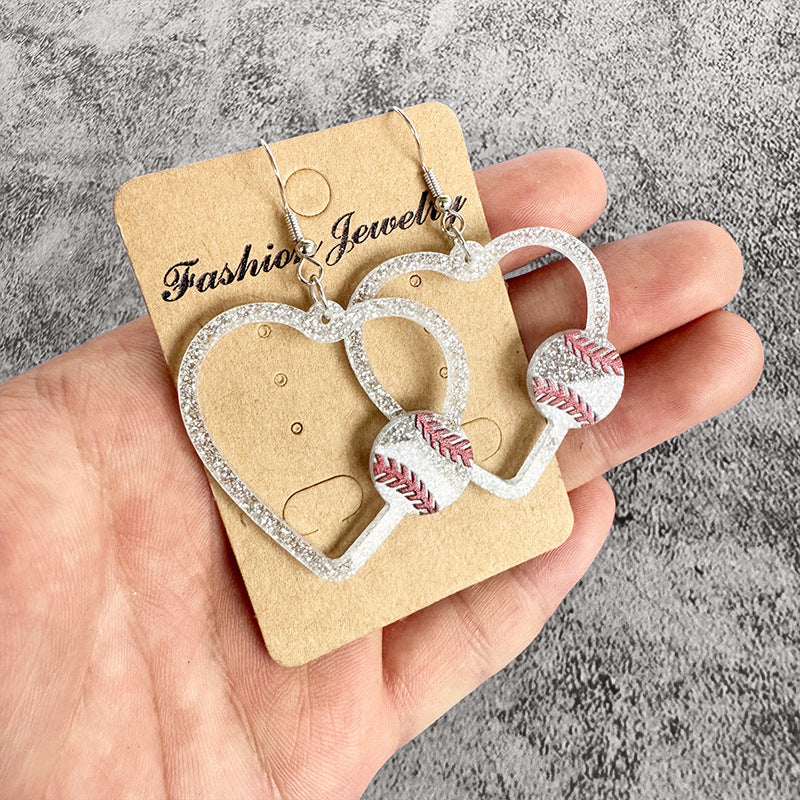 Wholesale Mother's Day Ball Sports Earrings