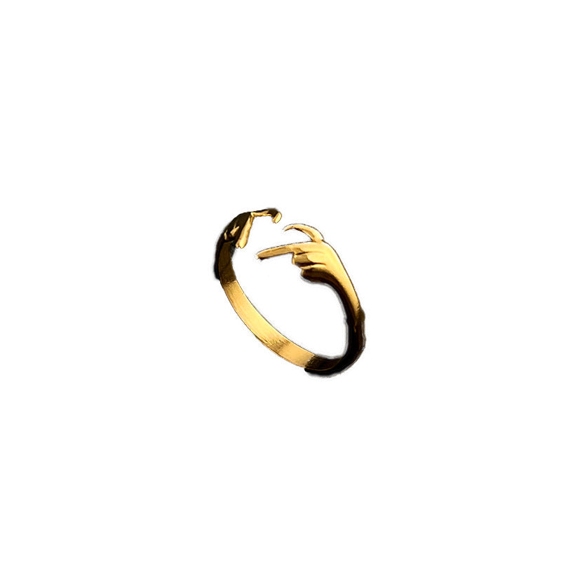 Wholesale Stainless Steel Ring Open No Fading 18K Gold Plated ACC-RS-WanCh003
