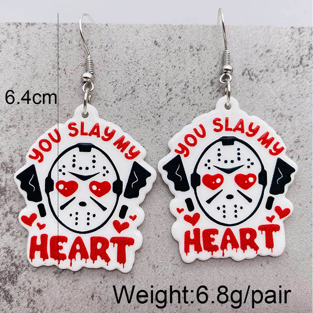 Wholesale  skull Horror  character acrylic earrings