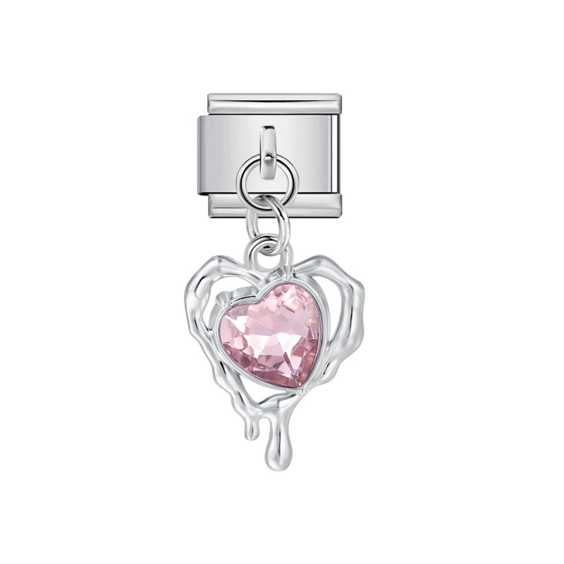 Wholesale Stainless Steel DIY Pendant Charms - Modern Unisex Jewelry Making Components for Boutique Resale