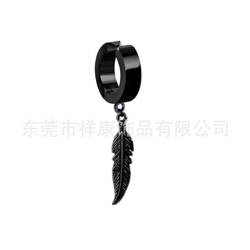 Wholesale Stainless Steel Round Wire Dragon Pattern Earrings