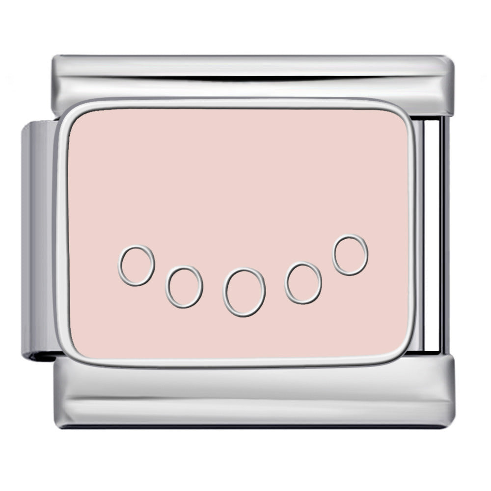 Wholesale 5pcs Italian Charm Bracelet 9mm DIY Splicing Black Pink Pattern Stainless Steel Composable Bracelet