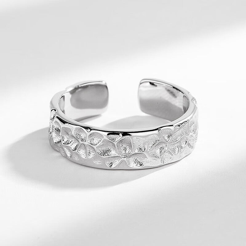 Wholesale 925  Hammer Ring Adjustable Men' s Open Ring