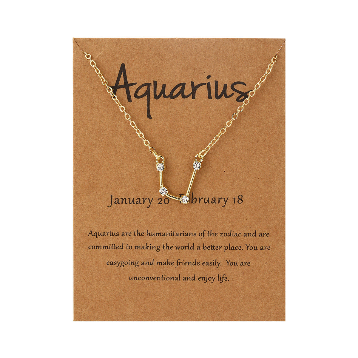Wholesale constellation card pendant clavicle chain twelve constellation necklace