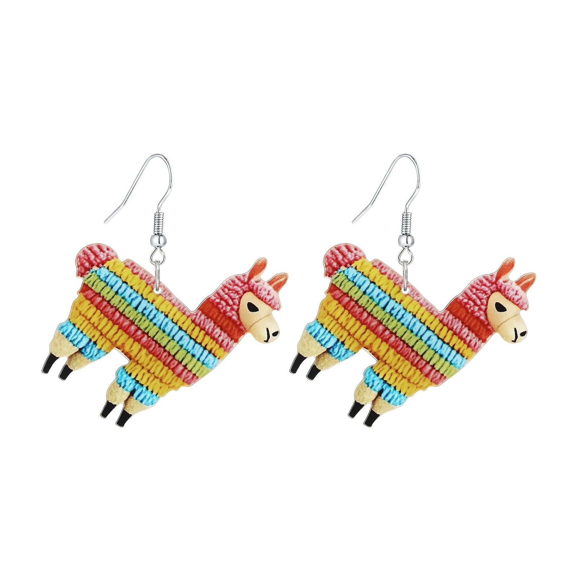 Wholesale Colorful Exaggerated Cartoon Personality Rainbow  Acrylic Long Earrings