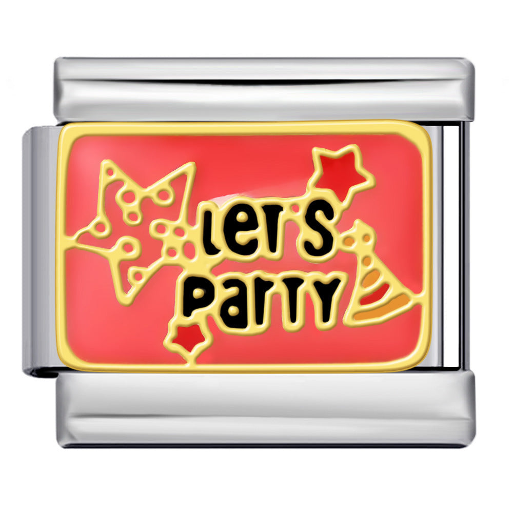 Wholesale  Italian Charm Bracelet 9mm DIY Splicing Friendship Series  Stainless Steel Composable Bracelet