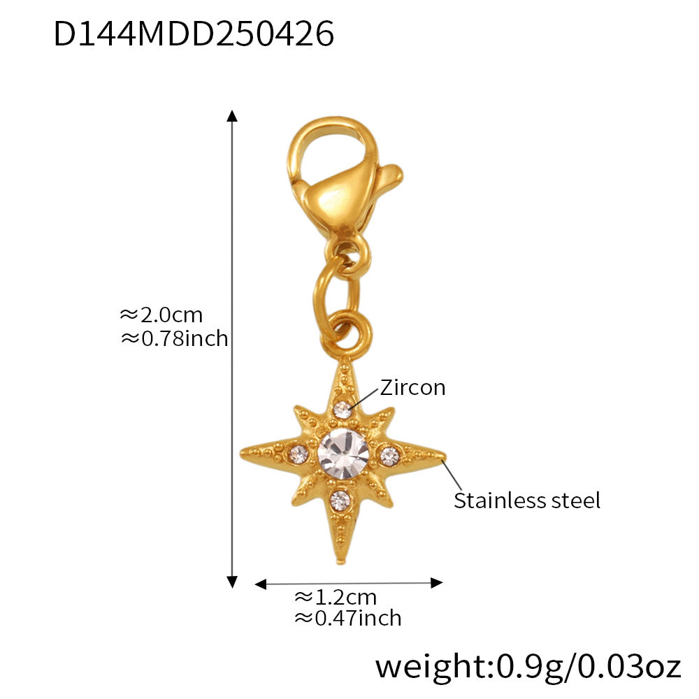 Wholesale Stainless Steel  Creative Gold Plated with Diamond Star DIY Multi-accessory Bracelet