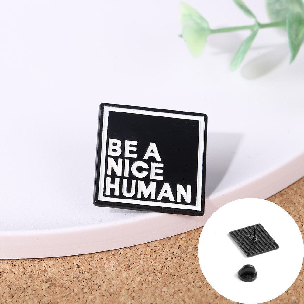 Wholesale  short sentence paint brooch