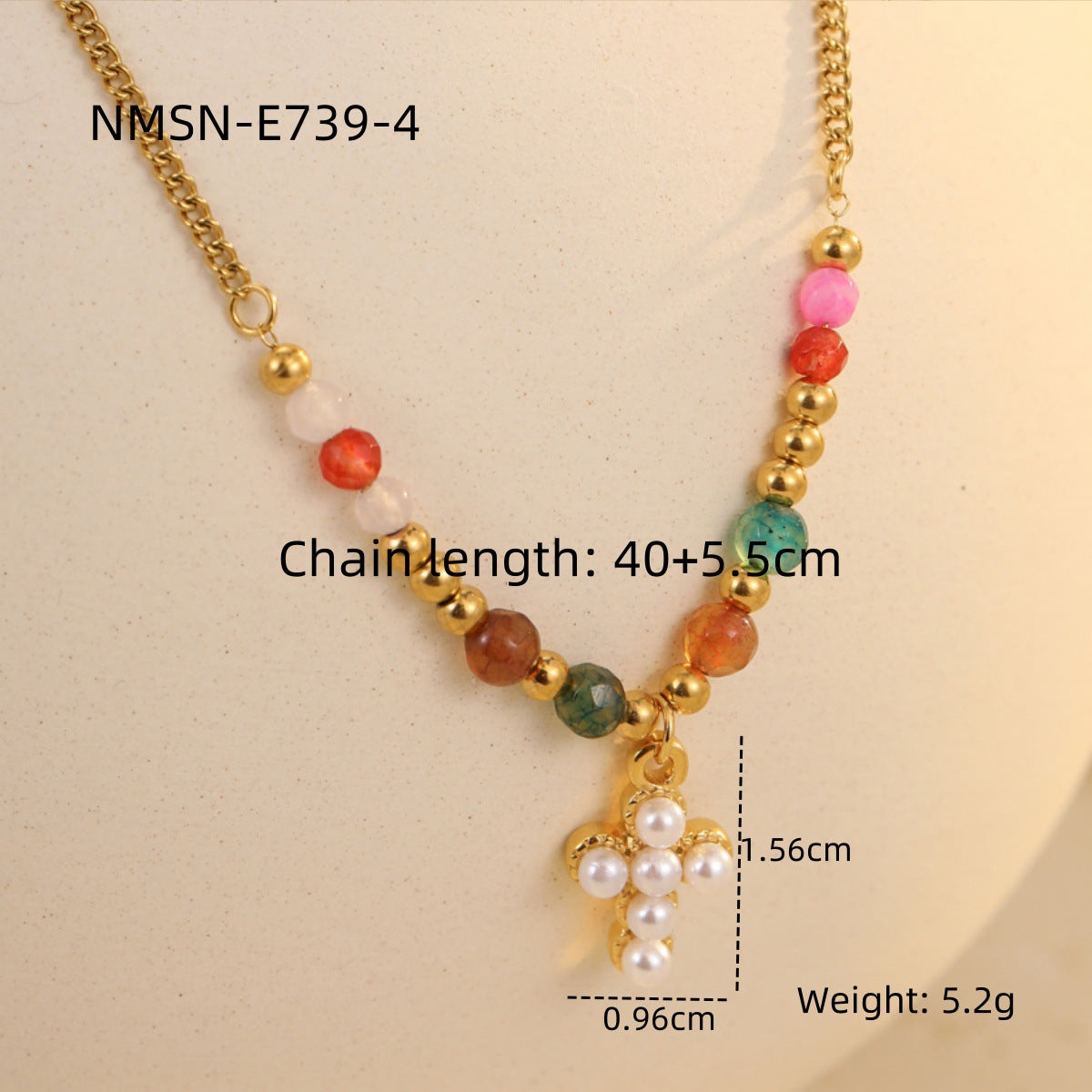 Wholesale Instagram Style Vintage Sun and Cross Necklace