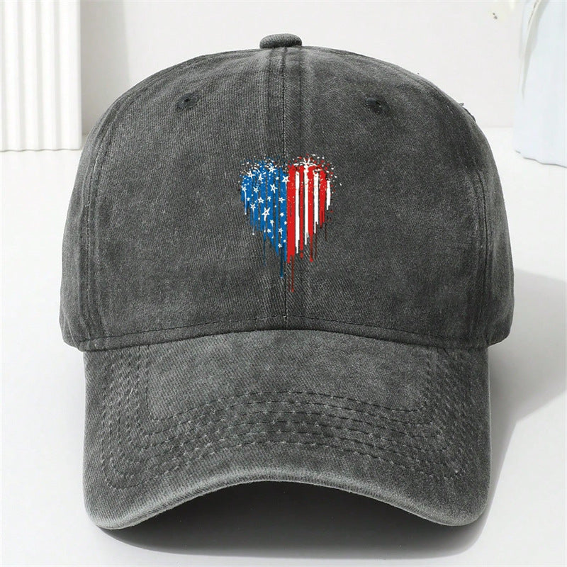 Wholesale Love Printing Baseball Hat Independence Day Flag Cap