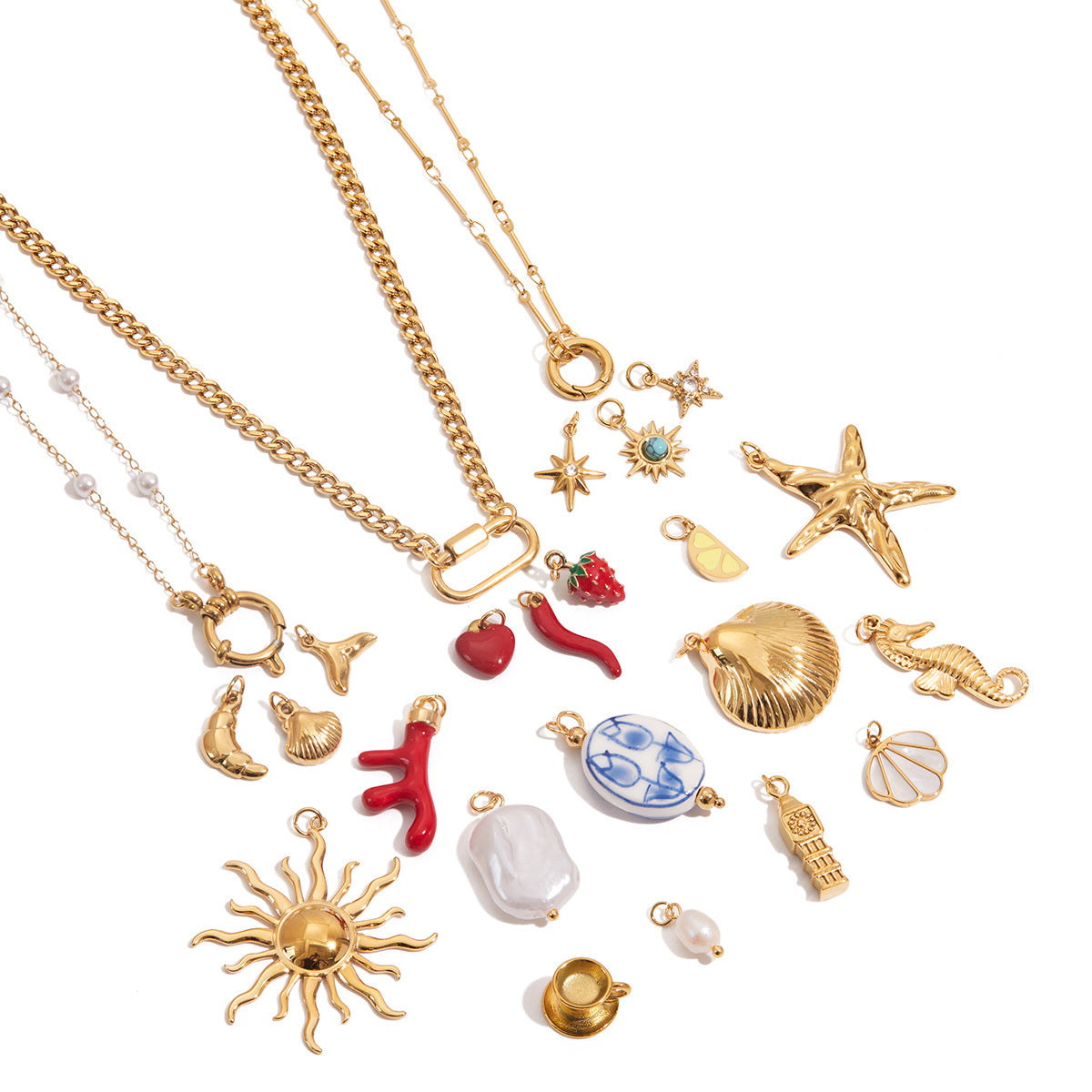 Wholesale Stainless Steel Pearl Necklace Accessories Jewelry Accessories