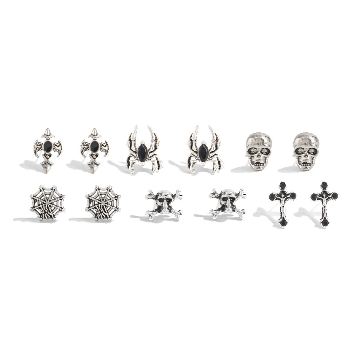Wholesale Zinc Alloy Gothic Cross Ear Studs Dark Design  Fashion Accessory