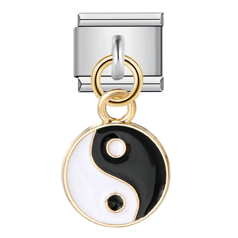 Wholesale  Italian Module Bracelet Pendant Series  Single Hook Titanium Steel Elastic Charms