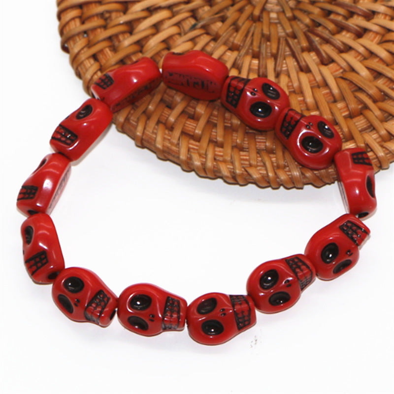 Wholesale Acrylic Punk Beaded Skull Bracelets