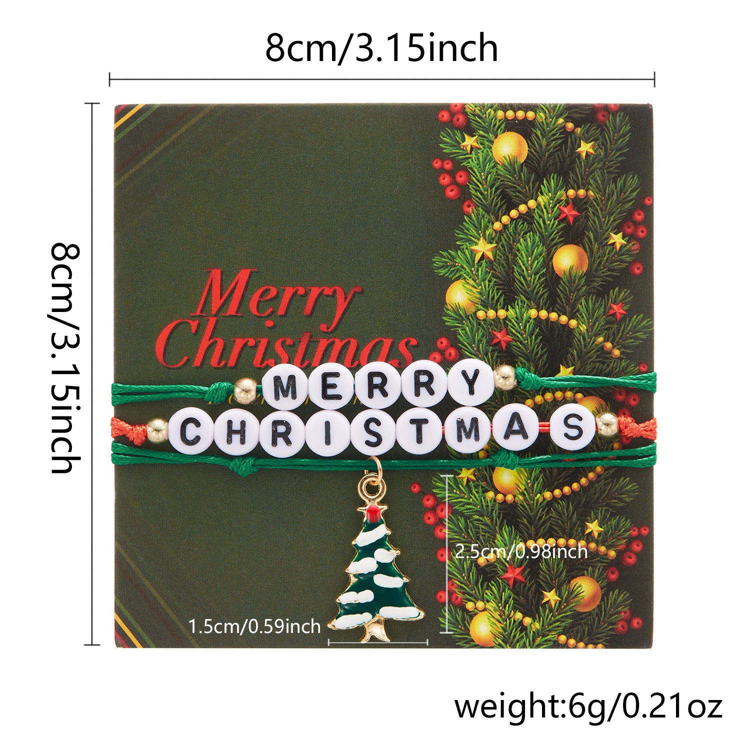 Wholesale  Christmas Bracelet suit Beaded Letter Santa  Woven Christmas Bracelet