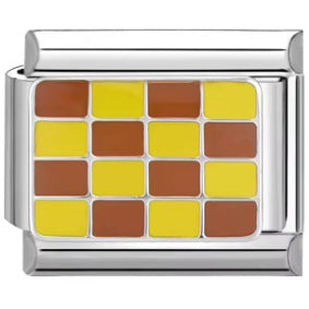 Wholesale Italian Charm Bracelet 9mm DIY Splicing Flag Nautical Flag Plaid Stainless Steel Composable Bracelet