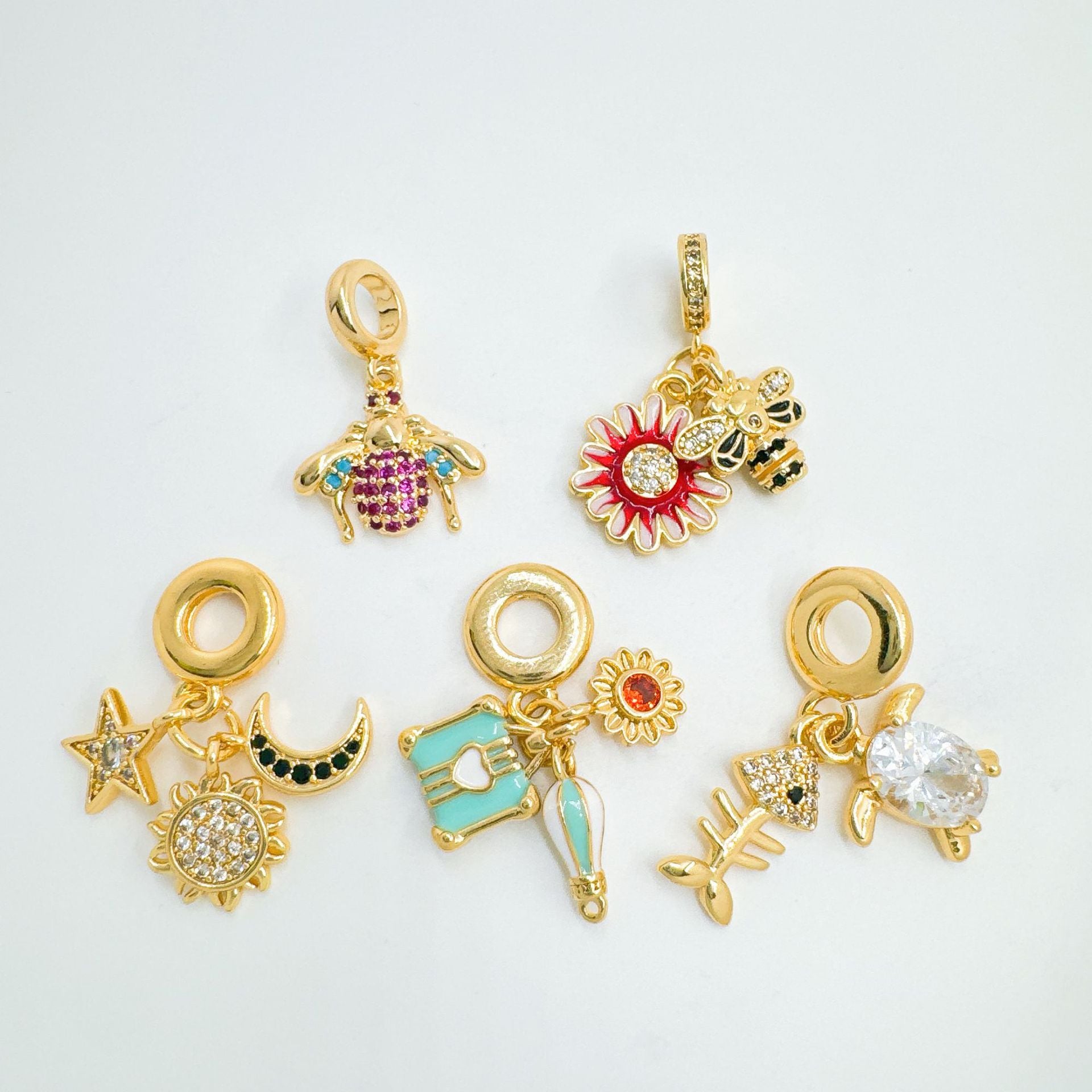 Wholesale Gold Plated Copper Ocean Series Charm Pendant Necklace Women Trendy Fashion Accessory