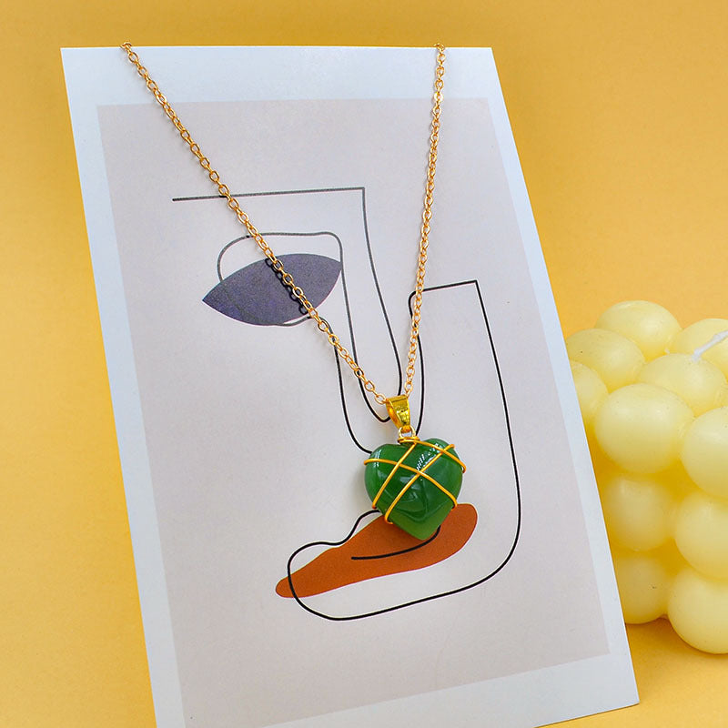 Wholesale Love Necklace Crystal Clavicle Necklace ACC-NE-TuCai004