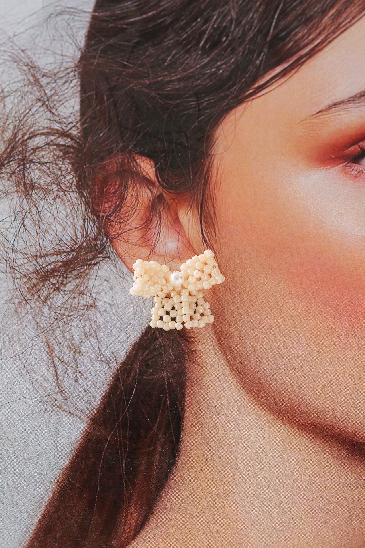 Wholesale  All-match Flower Earrings  Silver Needle Earrings