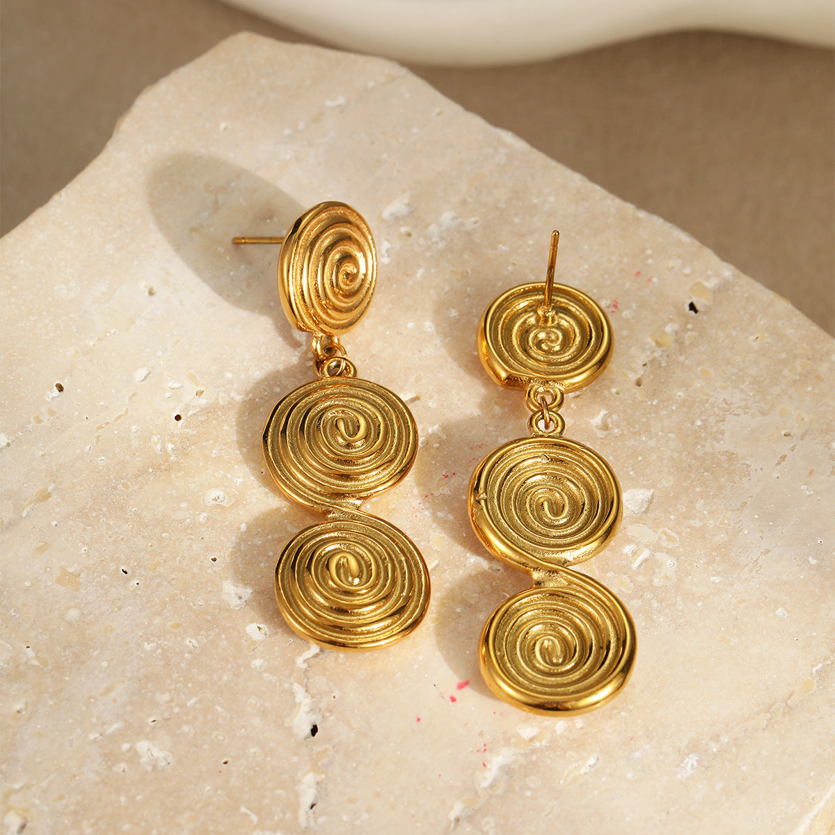 Wholesale  thread ring earrings stainless steel earrings