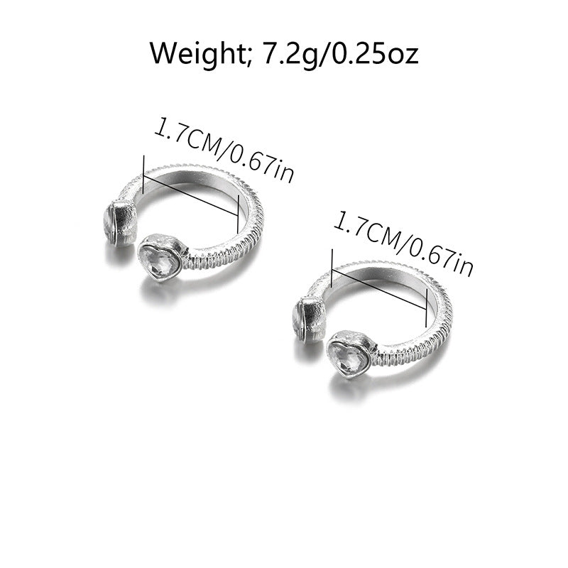 Wholesale alloy love ring small diamond ring ladies ring suit