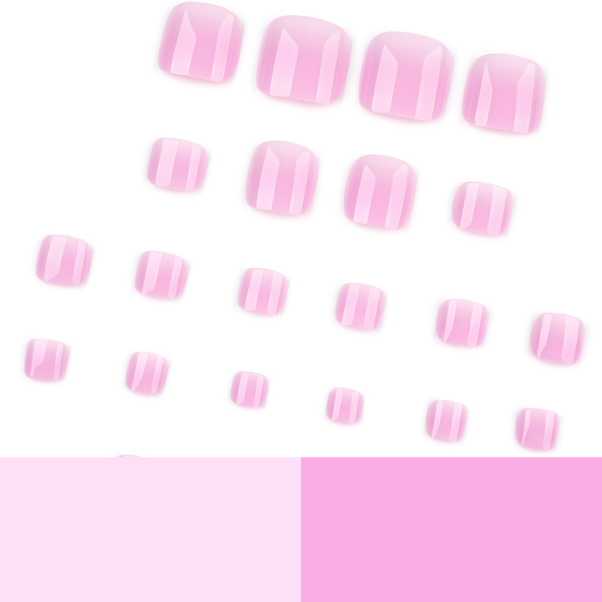 Wholesale 24 Pieces/box Gradient Pink Nails Kits Nail Stickers