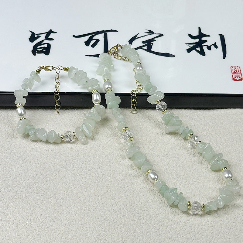 Großhandel natürliche Kiesstich -Barock -Perlenkette