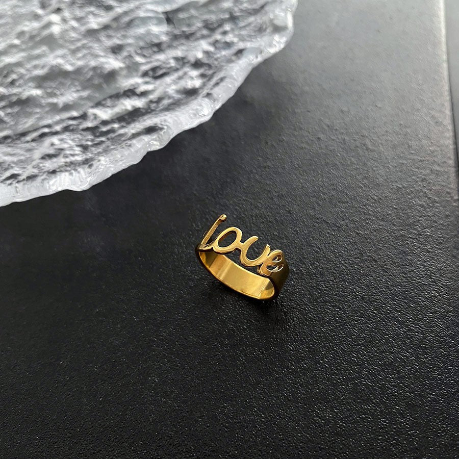 Wholesale Round Titanium Steel Rings Light Luxury Rings ACC-RS-Yuxi003