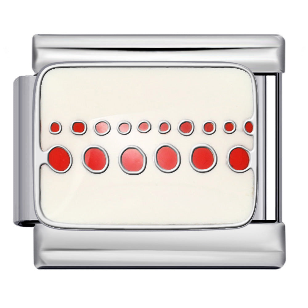 Wholesale 2pcs/pack  Italian Charm Bracelet 9mm DIY Splicing Creative Pattern Stainless Steel Composable Bracelet