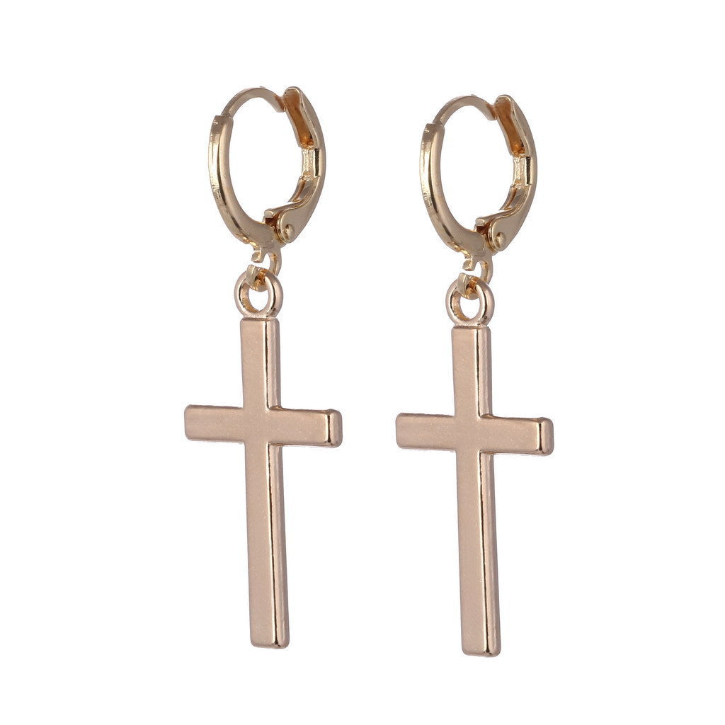 Wholesale smooth cross earrings