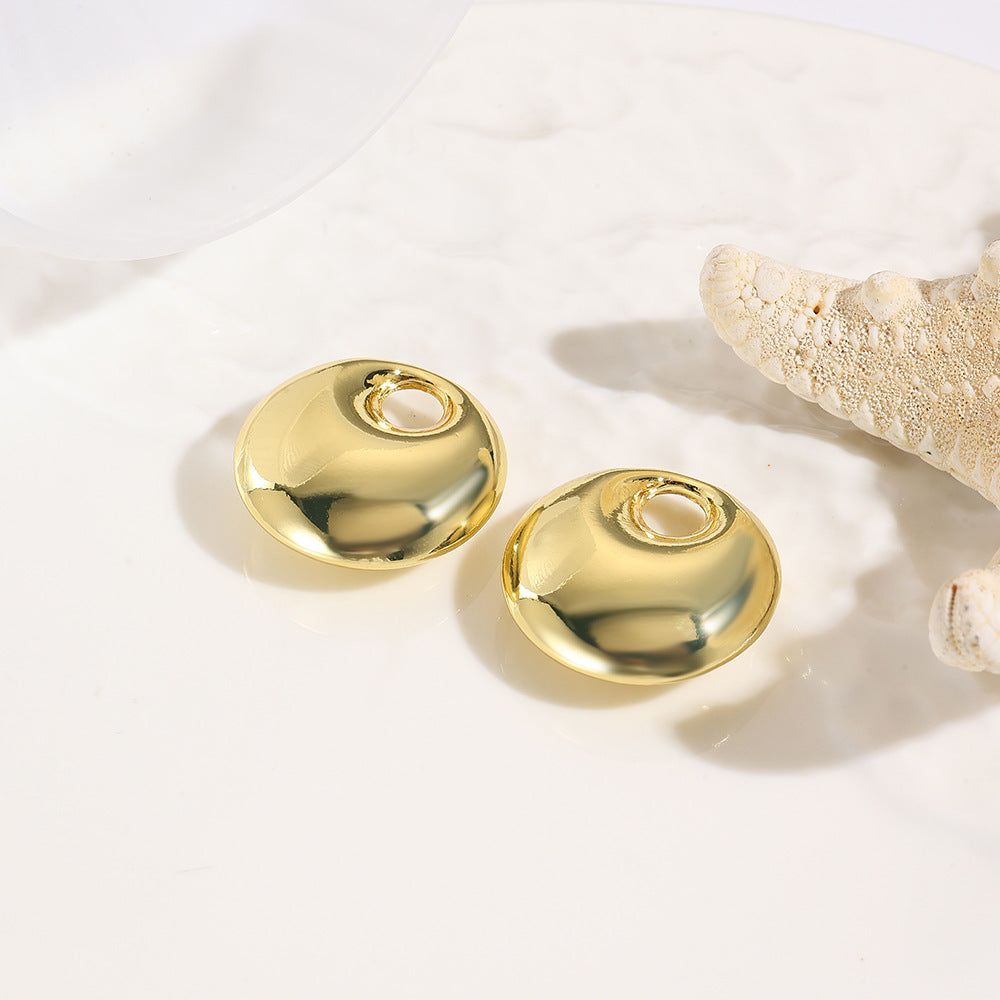 Wholesale Glossy hollow heart round geometric irregular oval pendant