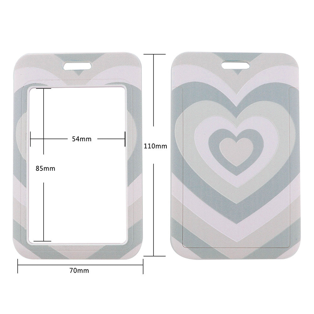 Wholesale Colorful Heart Shape Card Holder Lanyard Keychain ACC-KC-QTQS007