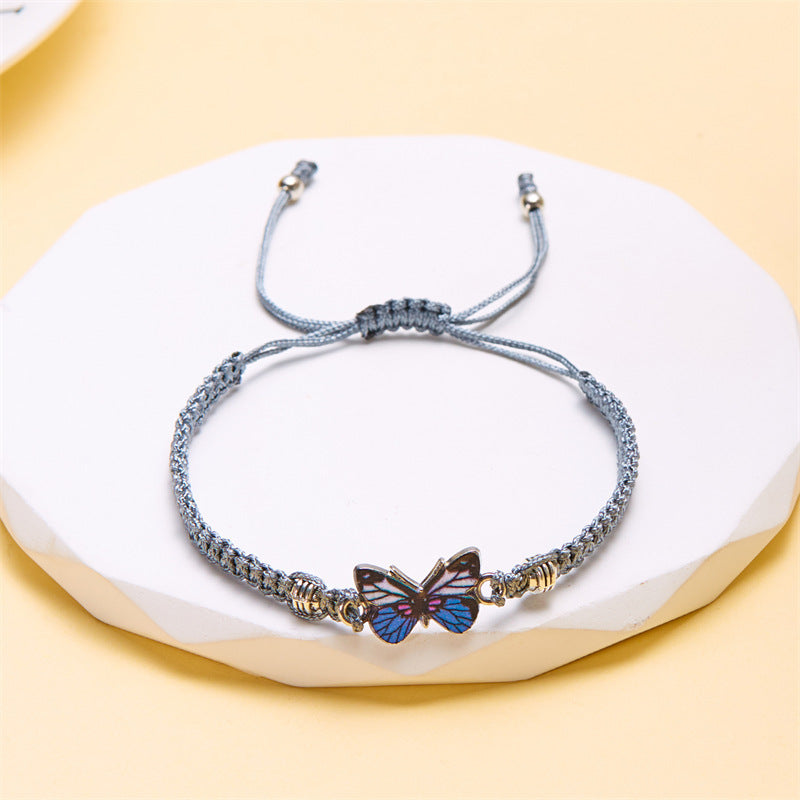 Wholesale  hand-woven couple butterfly bracelet