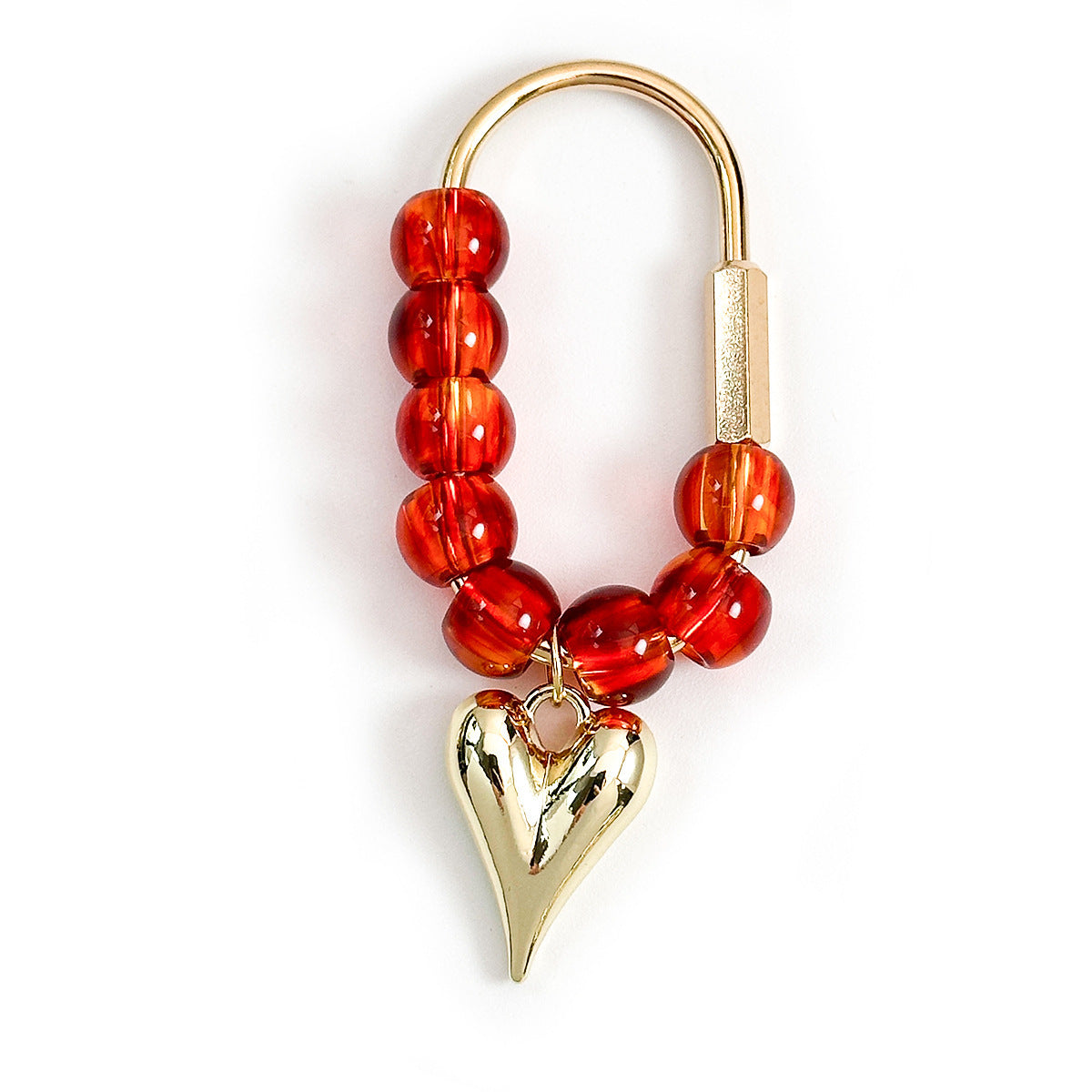 Wholesale Acrylic Bead Keychain With Star And Heart Charms Decorative Accessory For Bags And Car Keys