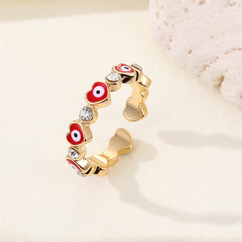 Wholesale Oil Dripping Love Eye Ring