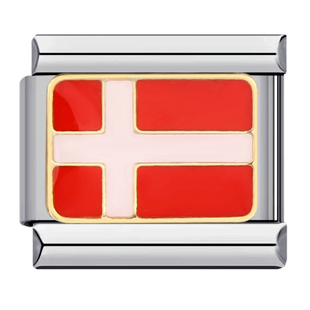 Wholesale Italian Charm Bracelet Flag Flag Stainless Steel Composable Bracelet