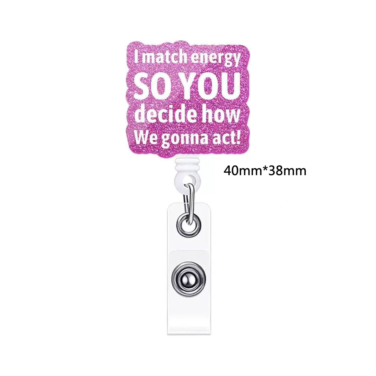 Wholesale acrylic glitter DIY fun nurse and doctor badge scroll