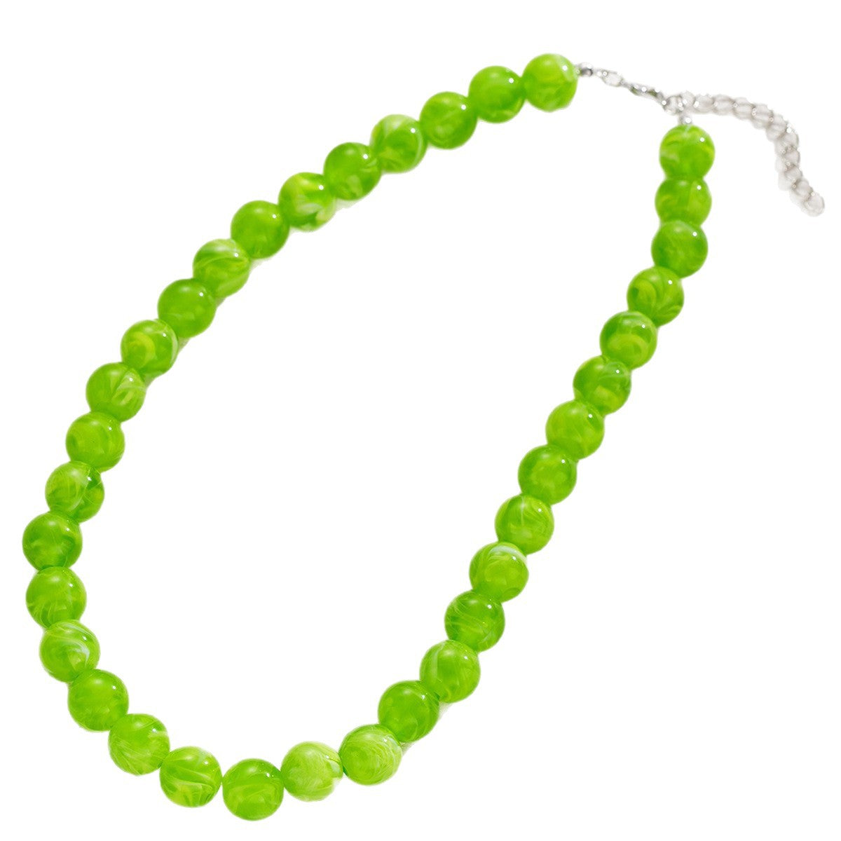 Wholesale Colorful Acrylic Geometric Necklace Electroplated Finish Women' s Boutique Resale Jewelry