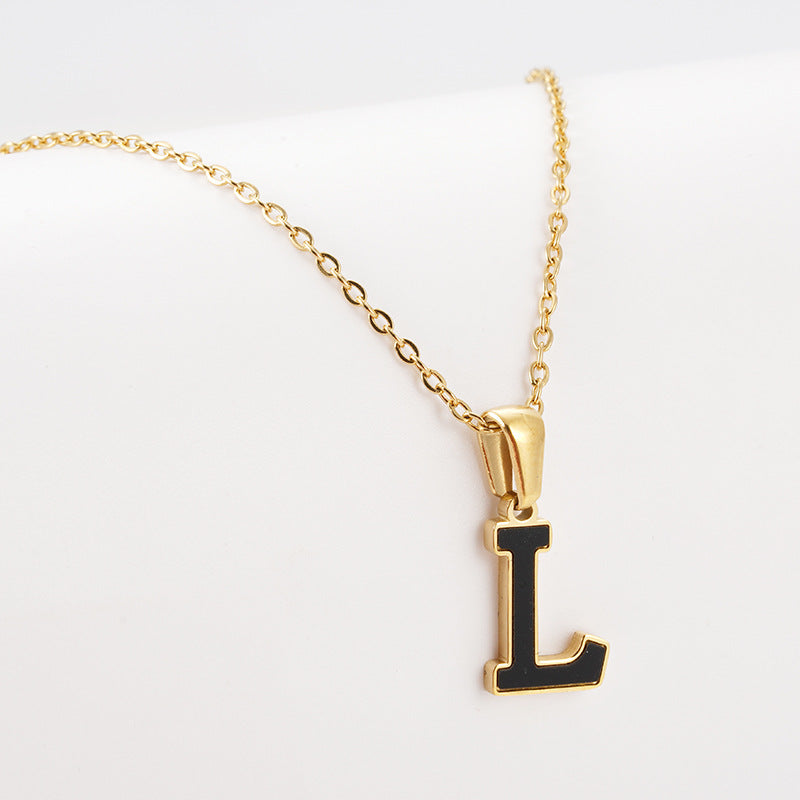 Wholesale Stainless steel letter necklace