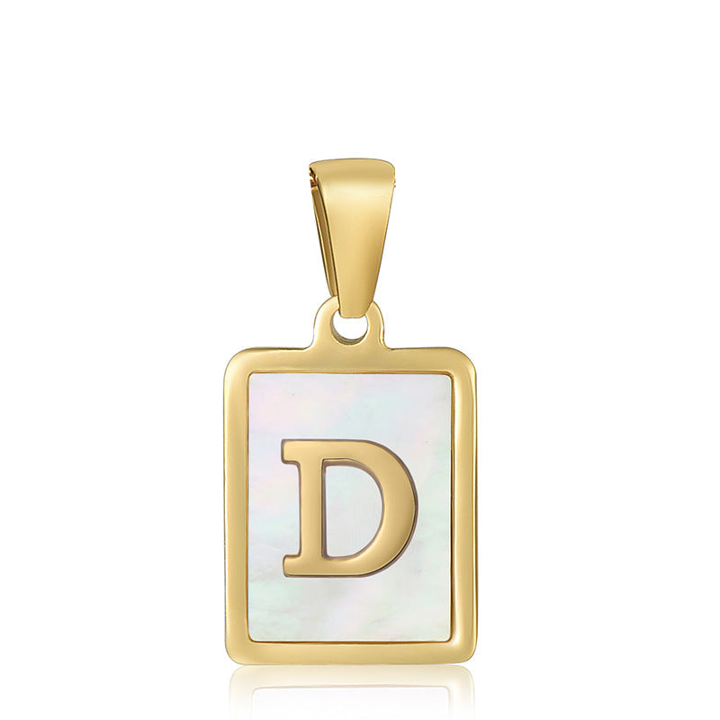 Wholesale Stainless Steel Letter Pendant Necklace Fashion Accessory Gift for Boutique Resale