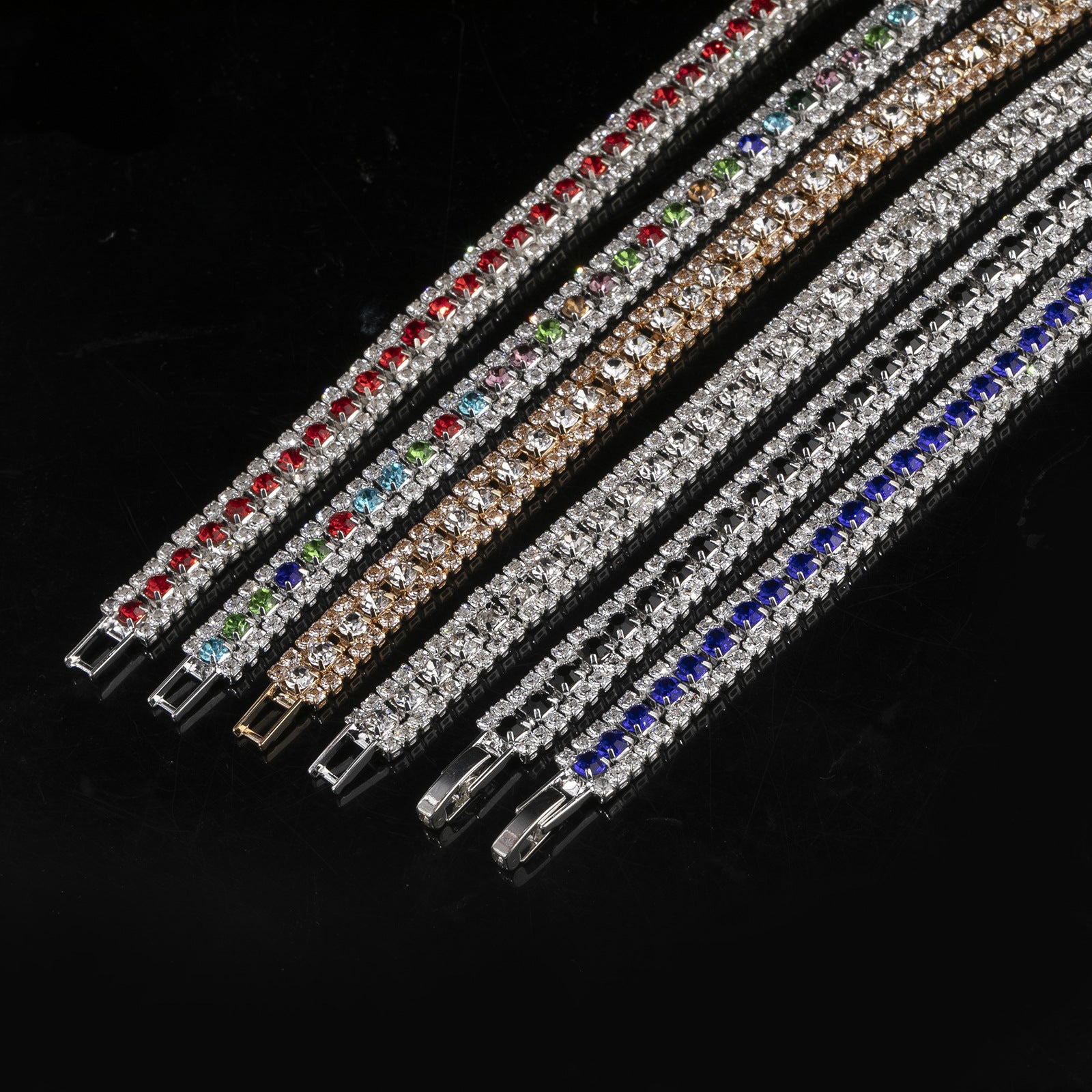 Wholesale Roman Rhinestone Bracelet Women' s Geometric Full Diamond Jewelry Accessory Gift