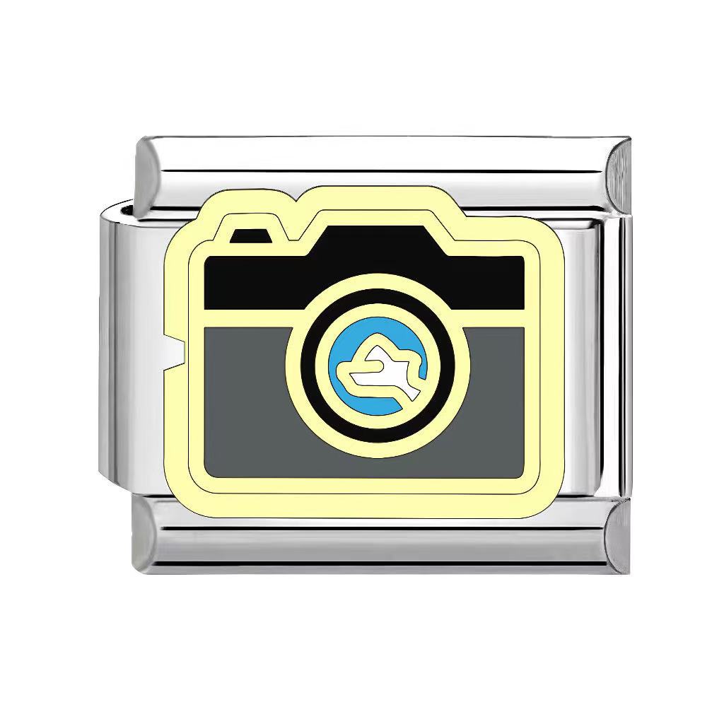 Wholesale Italian Charm Bracelet 9mm DIY Splicing travel   Creative Stainless Steel Composable Bracelet