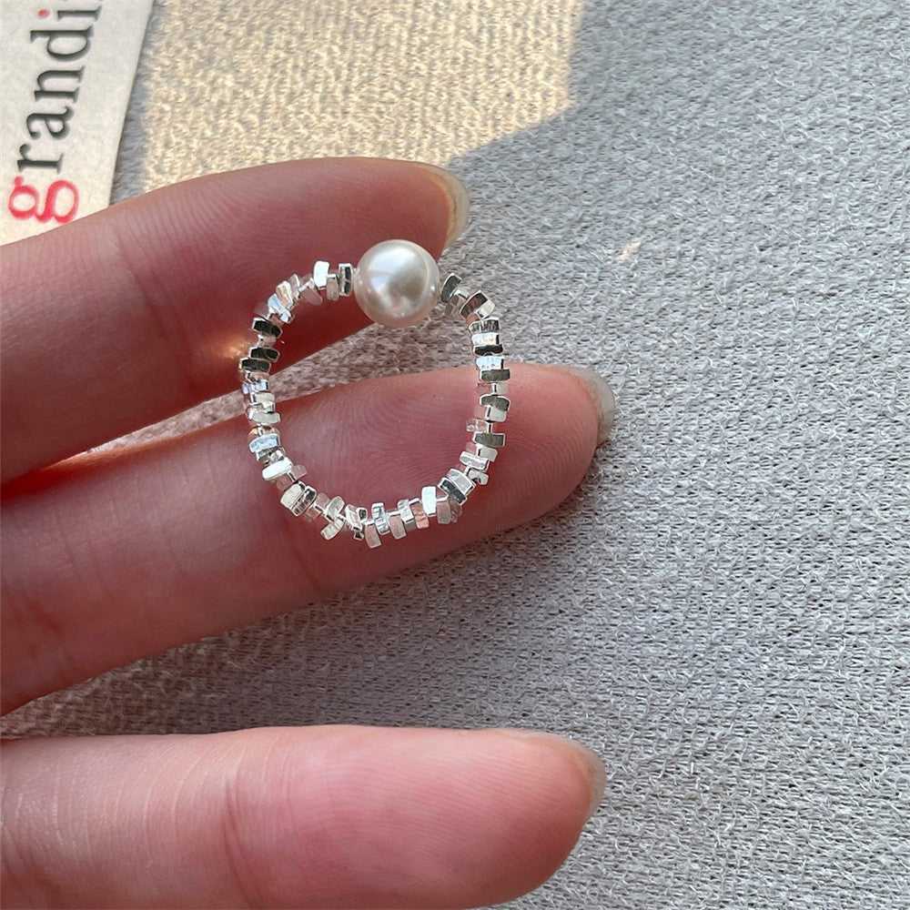 Wholesale Plain Ring Brushed Aquamarine Ring Open No Fading Ring ACC-RS-Yues003