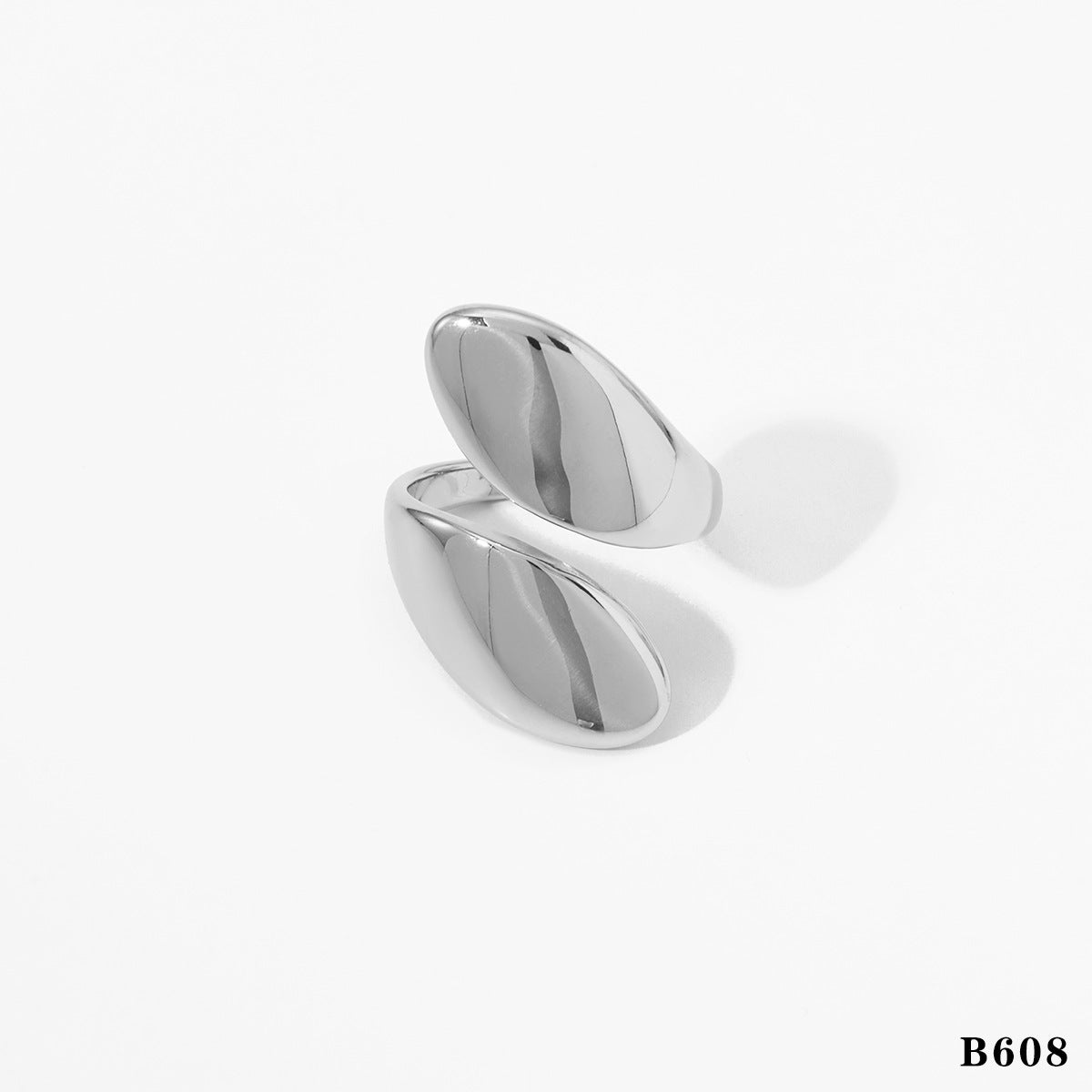 Wholesale 316 Stainless Steel Simple Style Open Ring