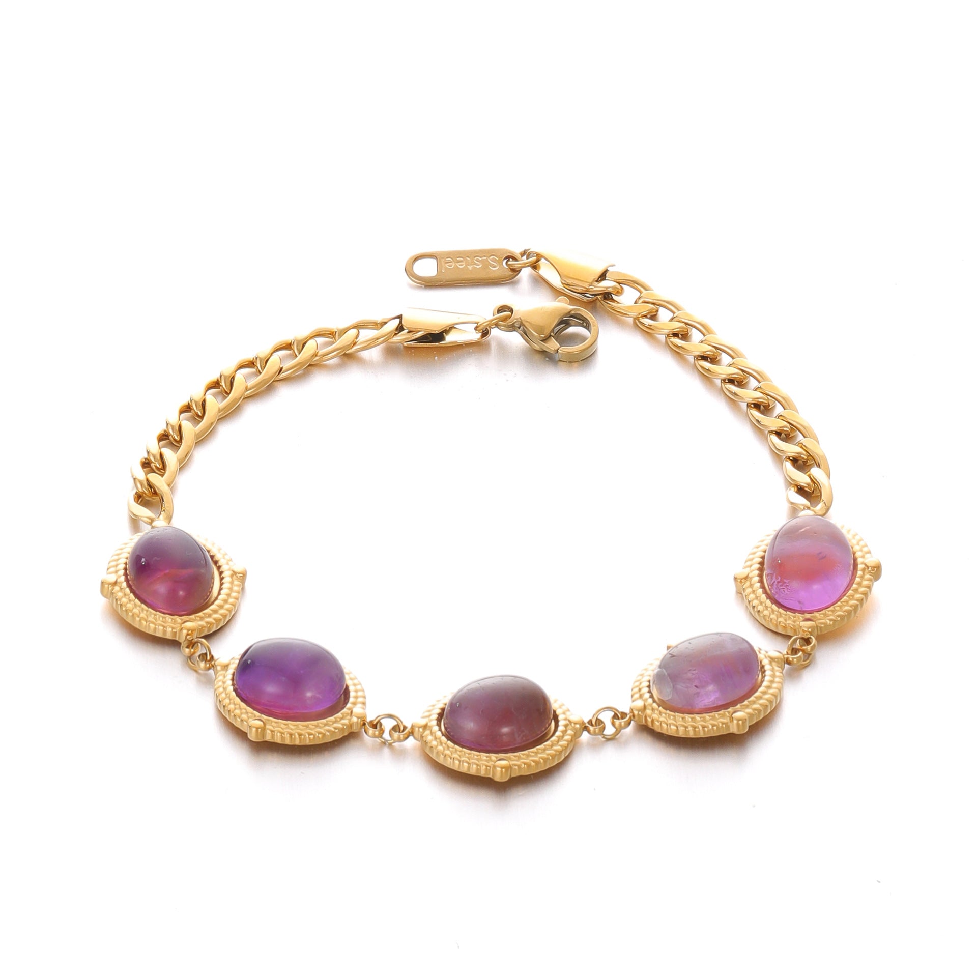 Wholesale Baroque Stainless Steel Bracelet Natural Stone Bracelet Accessories