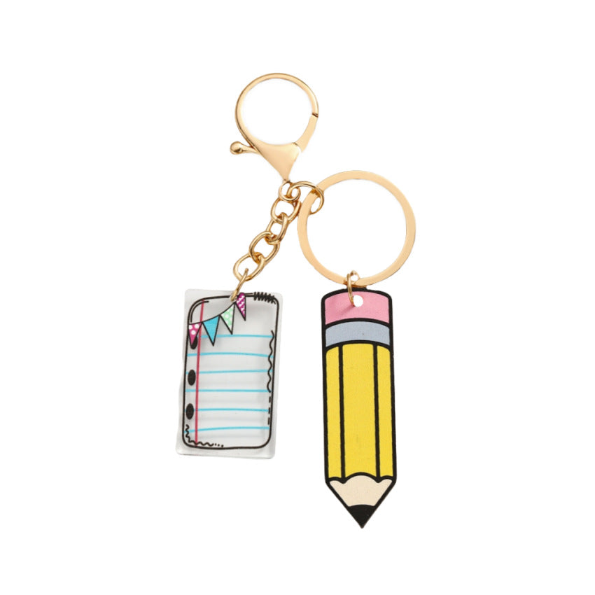 Wholesale Graduation Season Book Pencil Keychains ACC-KC-RongRui006